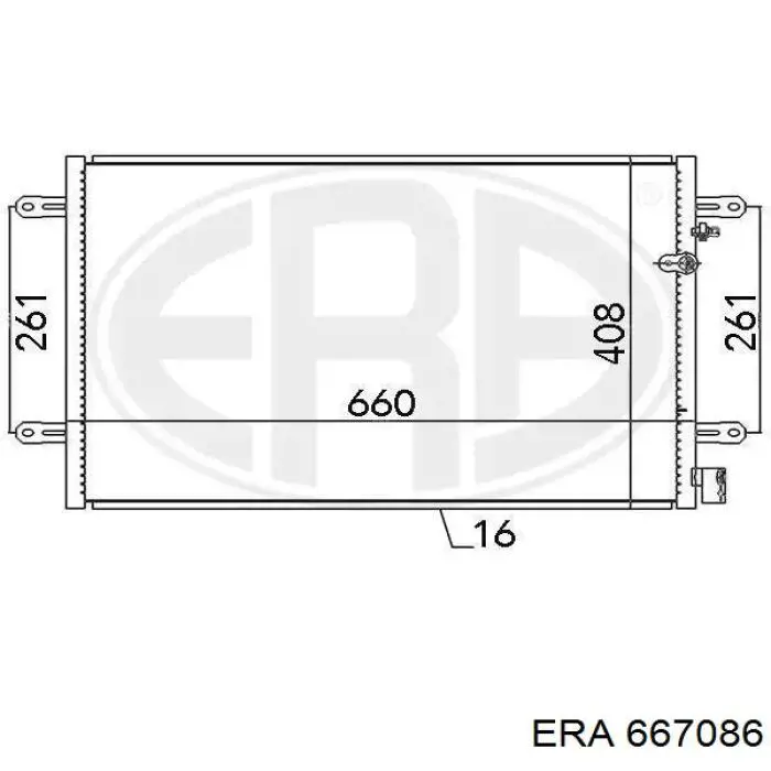 Radiador de aparelho de ar condicionado ERA 667086 preço, a partir de 63,42 USD