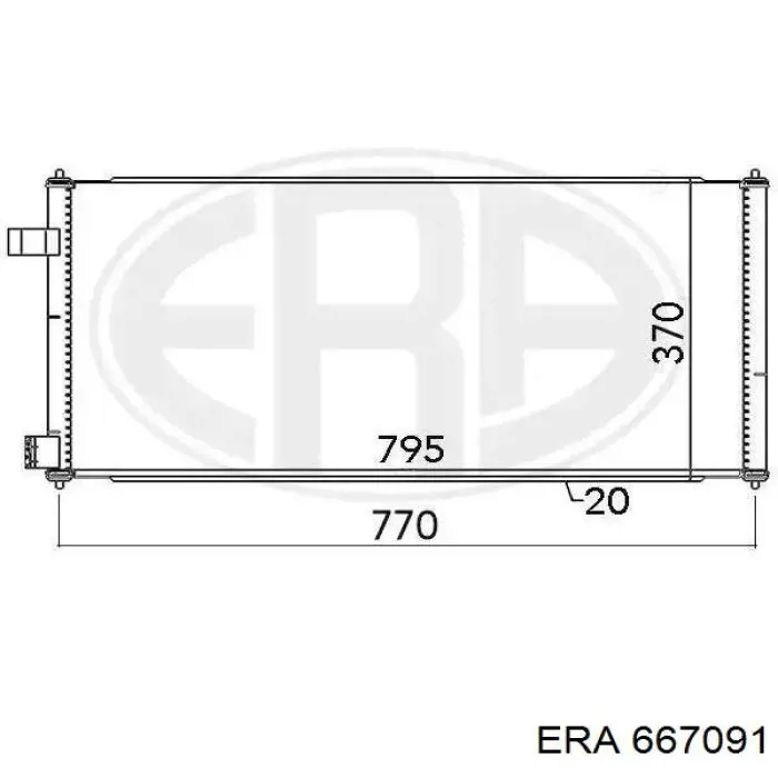 Radiador de aparelho de ar condicionado ERA 667091 preço, a partir de 100,18 USD