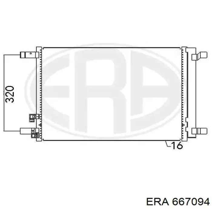 Radiador de aparelho de ar condicionado ERA 667094 preço, a partir de 119,89 USD
