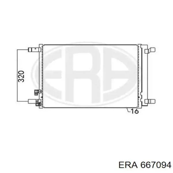 Compre 667094 ERA Radiador de aparelho de ar condicionado