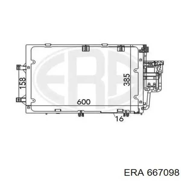 Radiador de aparelho de ar condicionado ERA 667098 preço, a partir de 89,34 USD
