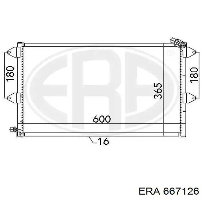 Radiador de aparelho de ar condicionado ERA 667126 preço, a partir de 67,52 USD