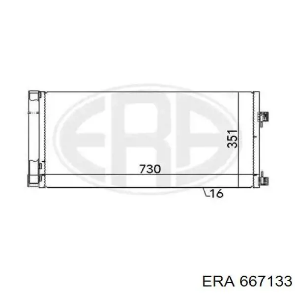 Radiador de aparelho de ar condicionado ERA 667133 preço, a partir de 93,27 USD