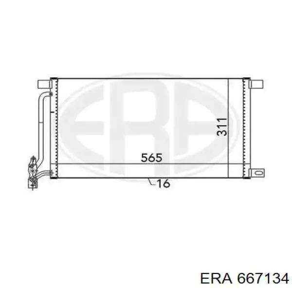 Radiador de aparelho de ar condicionado ERA 667134 preço, a partir de 97,59 USD
