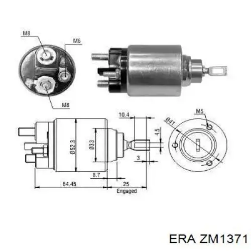 Relê retrator do motor de arranco ERA ZM1371 preço, a partir de 37,93 USD