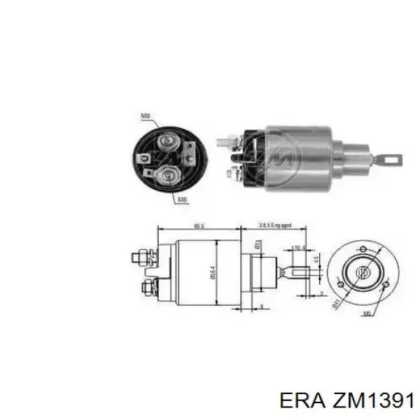 Compre ZM1391 ERA Relê retrator do motor de arranco