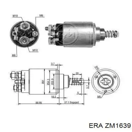 Relê retrator do motor de arranco ERA ZM1639 preço, a partir de 54,10 USD