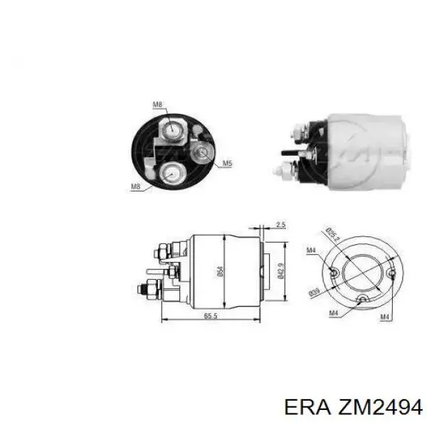 Relê retrator do motor de arranco ERA ZM2494 preço, a partir de 34,02 USD
