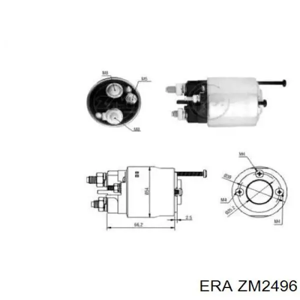 Relê retrator do motor de arranco ERA ZM2496 preço, a partir de 45,51 USD