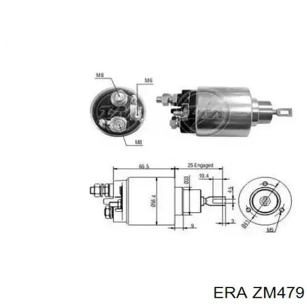 Relê retrator do motor de arranco AME0052 Magneti Marelli