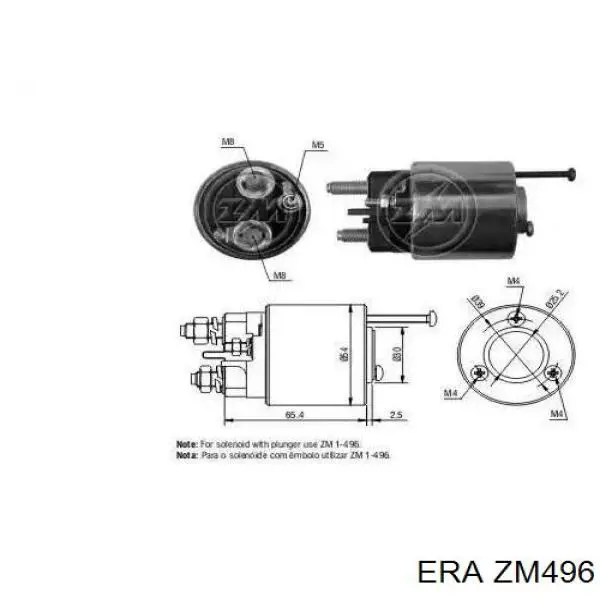 Relê retrator do motor de arranco ERA ZM496 preço, a partir de 34,63 USD