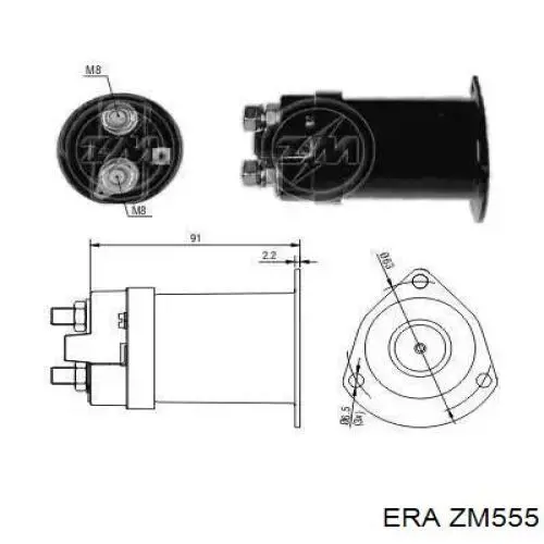 Relê retrator do motor de arranco ERA ZM555 preço, a partir de 34,66 USD