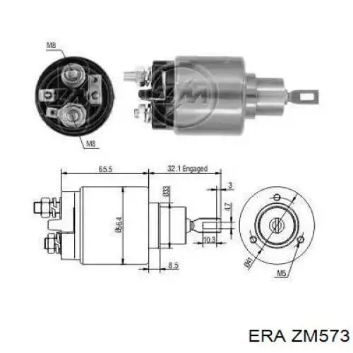 Relê retrator do motor de arranco ERA ZM573 preço, a partir de 38,48 USD