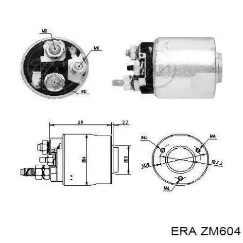 Compre ZM604 ZM Relê retrator do motor de arranco
