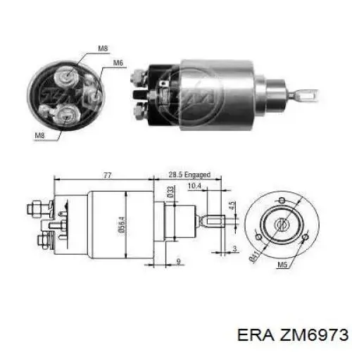 Relê retrator do motor de arranco ERA ZM6973 preço, a partir de 57,45 USD
