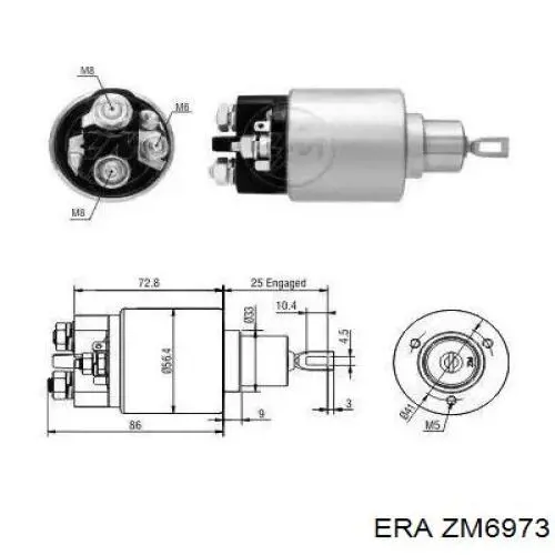 Compre ZM6973 ERA Relê retrator do motor de arranco