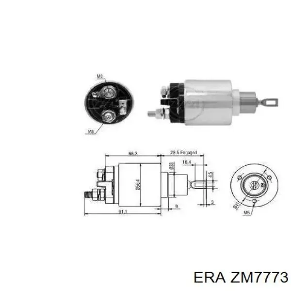 Relê retrator do motor de arranco ERA ZM7773 preço, a partir de 38,02 USD