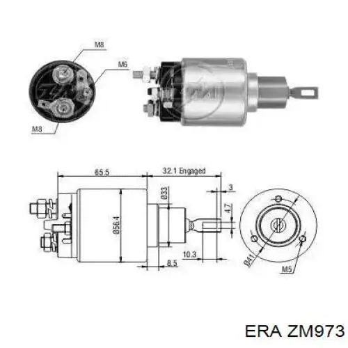 Relê retrator do motor de arranco ERA ZM973 preço, a partir de 38,52 USD