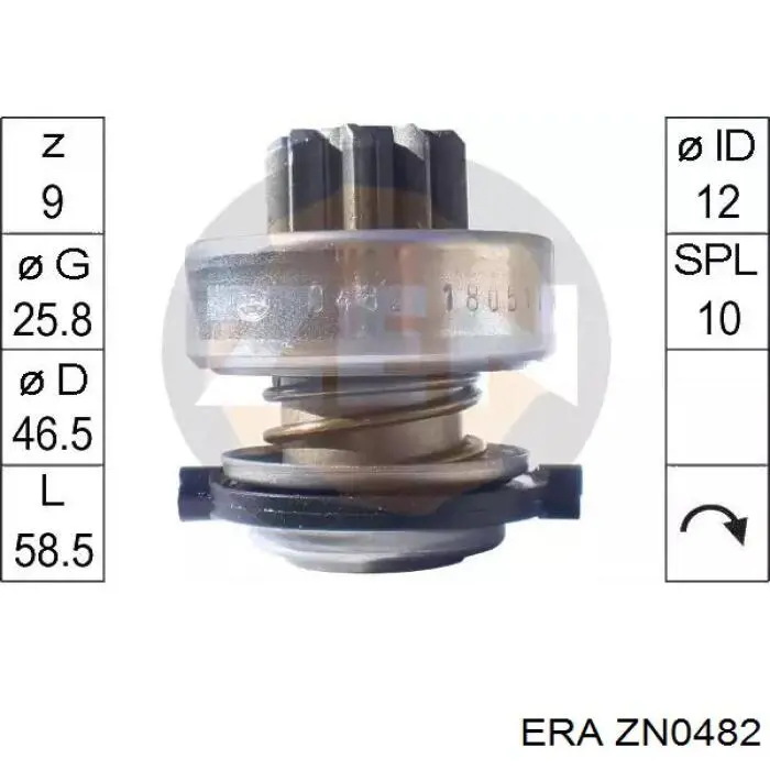 Roda-livre do motor de arranco ERA ZN0482 preço, a partir de 16,06 USD