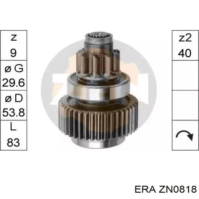 Roda-livre do motor de arranco ERA ZN0818 preço, a partir de 35,99 USD