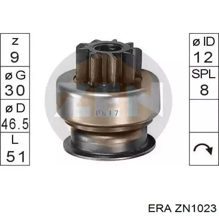 Compre ZN1023 ERA Roda-livre do motor de arranco