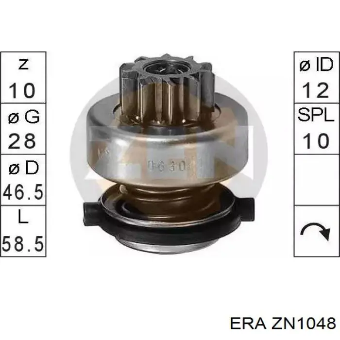 Compre ZN1048 ERA Roda-livre do motor de arranco