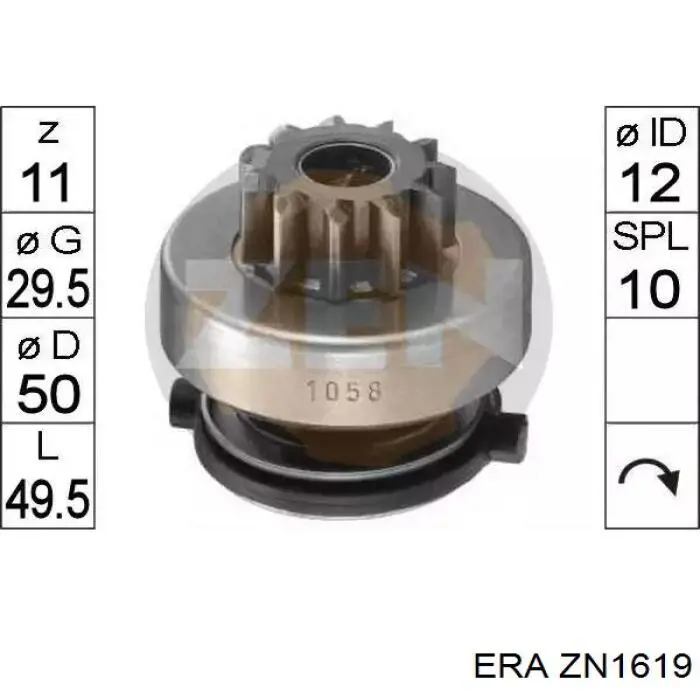 Compre ZN1619 ERA Roda-livre do motor de arranco