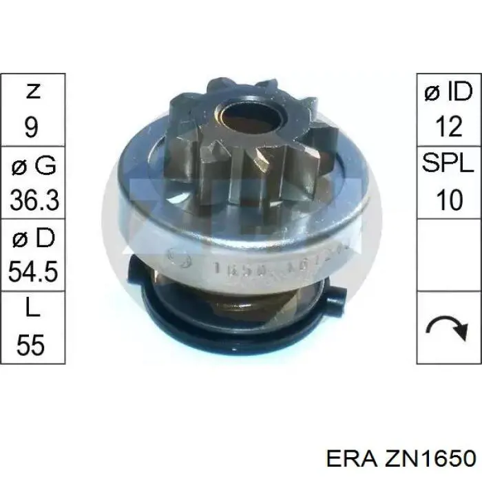 Roda-livre do motor de arranco ERA ZN1650 preço, a partir de 18,05 USD