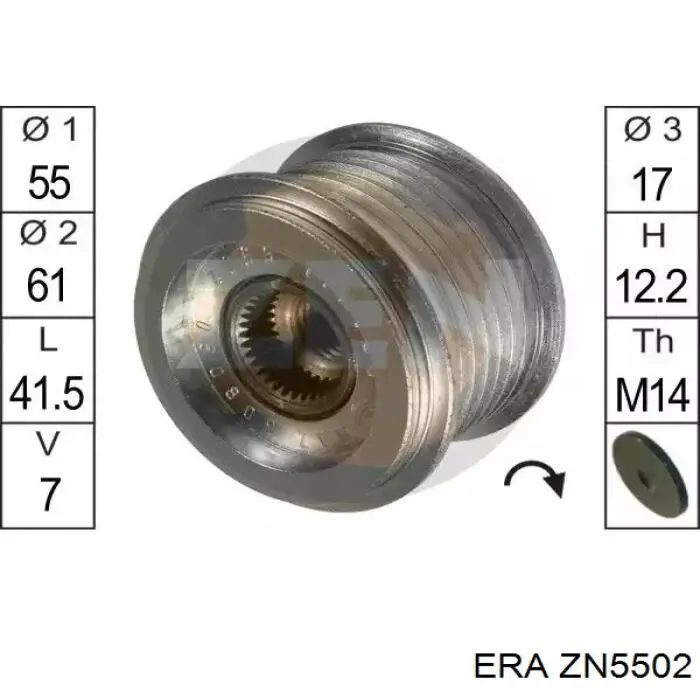Polia do gerador ERA ZN5502 preço, a partir de 49,19 USD