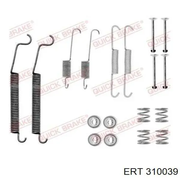 Kit de montagem das sapatas traseiras de tambor ERT 310039 preço, a partir de 9,36 USD