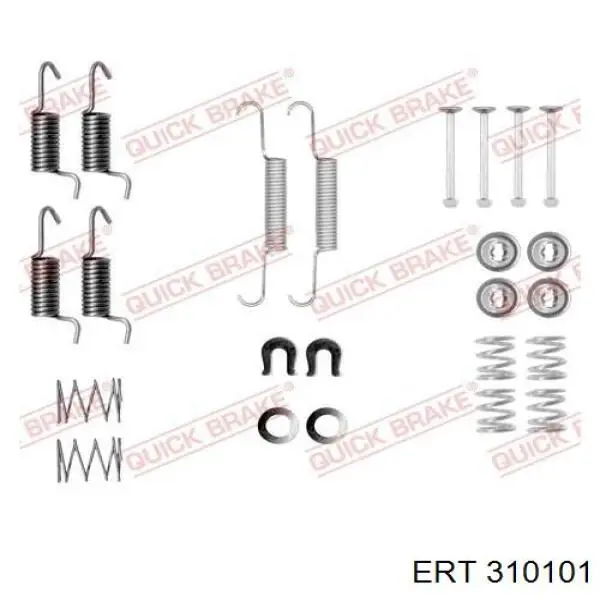 Kit de montagem das sapatas traseiras de tambor ERT 310101 preço, a partir de 14,71 USD