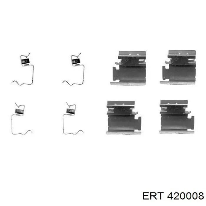 Kit de molas de fixação de sapatas de disco dianteiras ERT 420008 preço, a partir de 7,76 USD