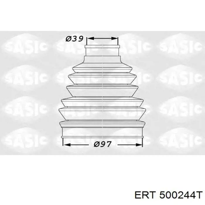 Bota de proteção externa de junta homocinética do semieixo dianteiro ERT 500244T preço, a partir de 13,78 USD