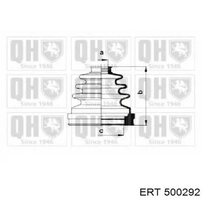 Compre 500292 ERT Bota de proteção externa de junta homocinética do semieixo dianteiro