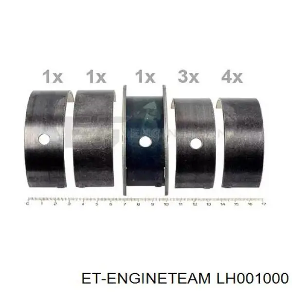 Compre 2995574 Iveco Folhas inseridas principais de cambota, kit, padrão (STD)