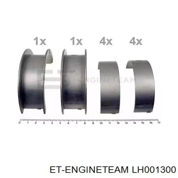 Folhas inseridas principais de cambota, kit, padrão (STD) Kolbenschmidt 77884600