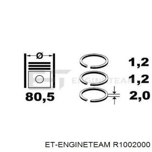 Kit de anéis de pistão de motor, STD. NE/NPR 120020005700 preço, a partir de 30,52 USD