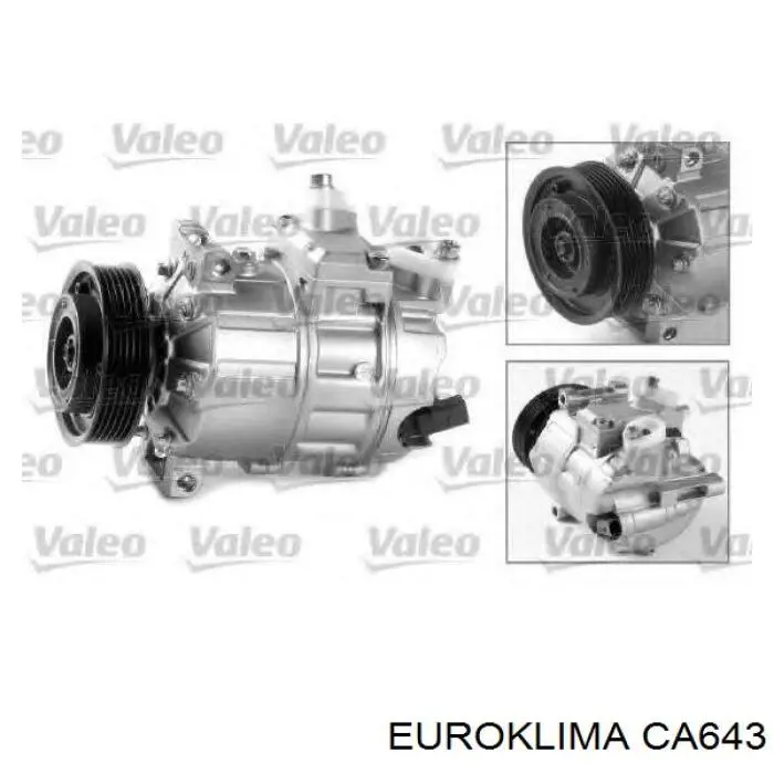 CA643 Euroklima Polia do compressor de aparelho de ar condicionado