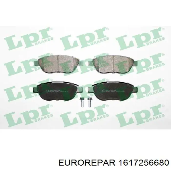 Sapatas do freio dianteiras de disco Eurorepar 1617256680 preço, a partir de 26,55 USD