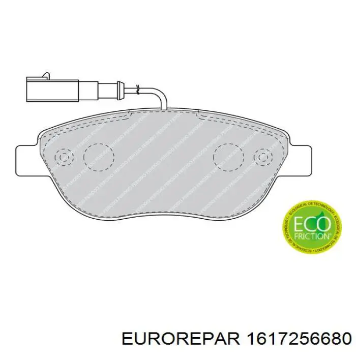Compre 1617256680 Eurorepar Sapatas do freio dianteiras de disco
