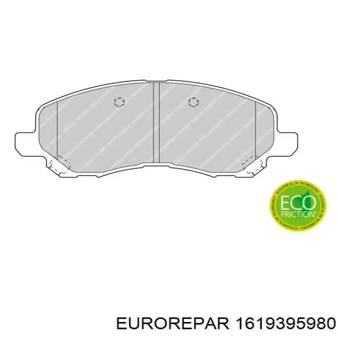 Sapatas do freio dianteiras de disco Eurorepar 1619395980 preço, a partir de 26,48 USD