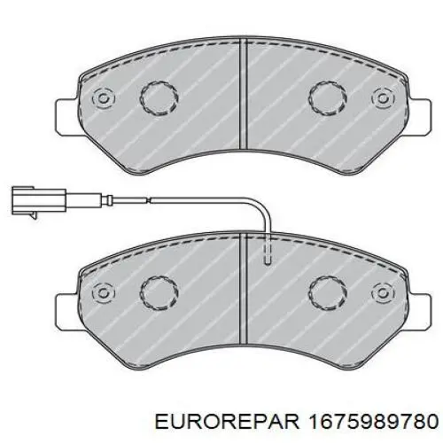Sapatas do freio dianteiras de disco Eurorepar 1675989780 preço, a partir de 42,38 USD