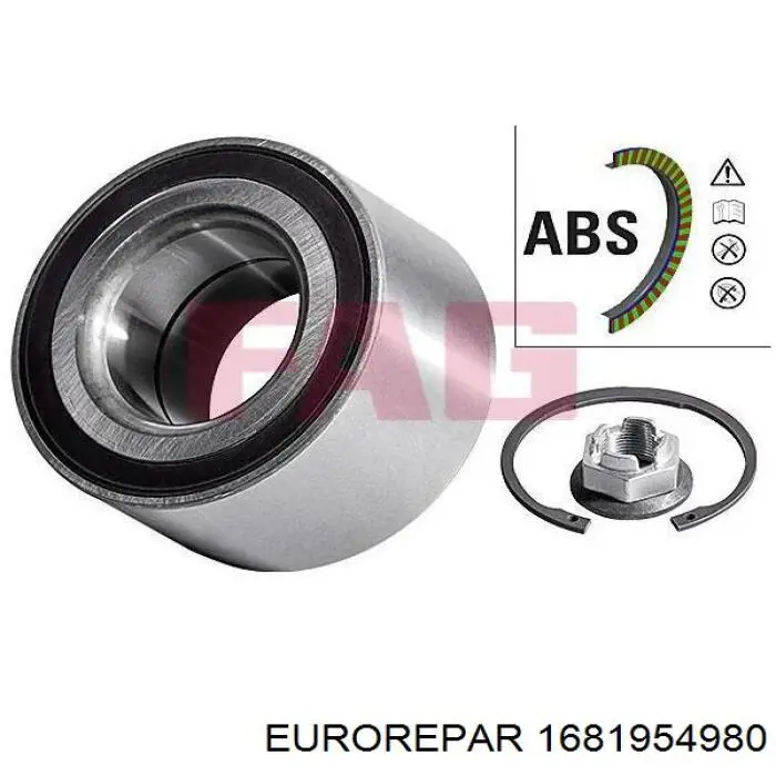 Compre 1681954980 Eurorepar Rolamento de cubo dianteiro