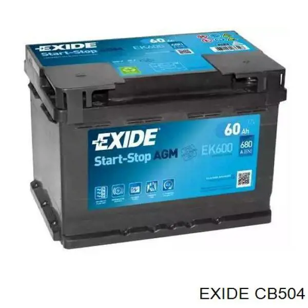 Bateria recarregável (PILHA) CB504 Exide