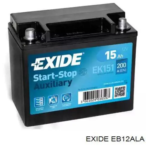 Compre EB12ALA Exide Bateria recarregável (PILHA)