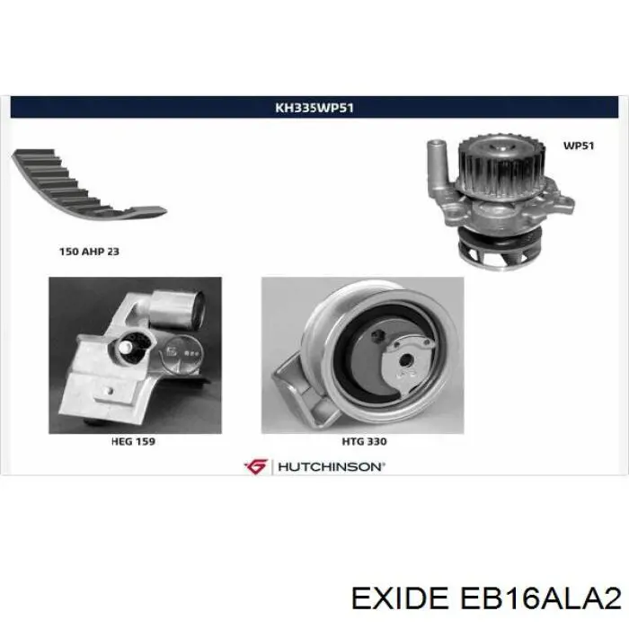 Bateria recarregável (PILHA) Exide EB16ALA2 preço, a partir de 62,10 USD