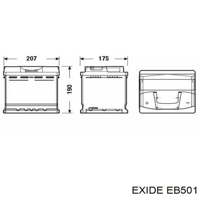 Compre EB501 Exide Bateria recarregável (PILHA)
