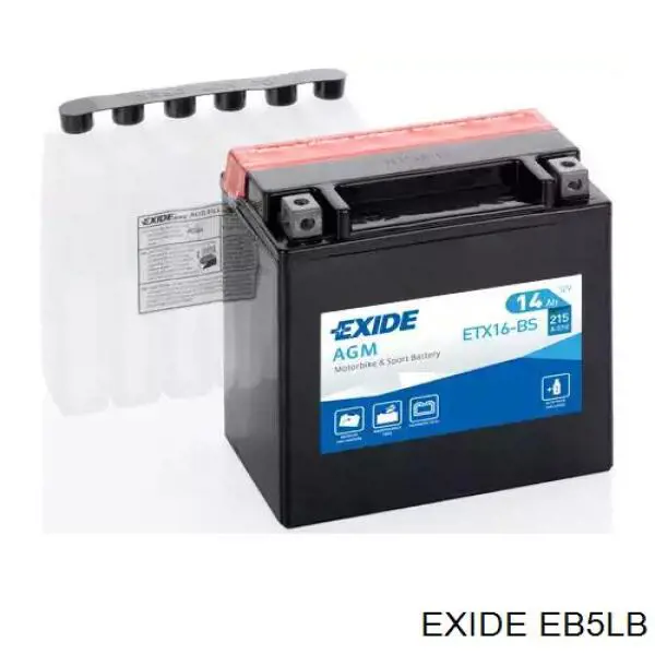EB5LB Exide Bateria recarregável (PILHA)