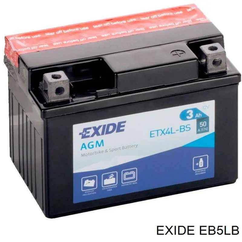 Bateria recarregável (PILHA) Exide EB5LB preço, a partir de 25,42 USD