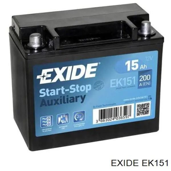 Compre EK151 Exide Bateria recarregável (PILHA)